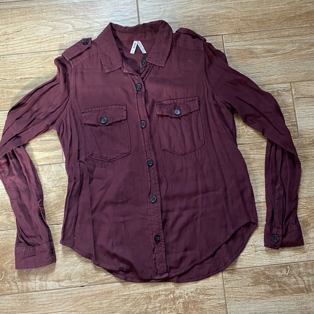 Maroon Button Up